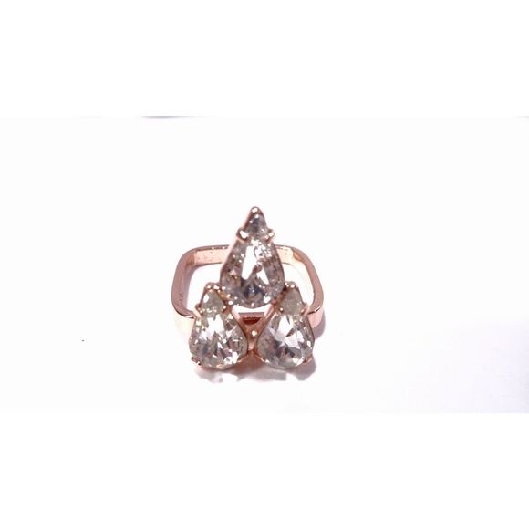 Joomi Lim Women's Rose Gold Swarovski Gemstone Tear Ring Sz 6 NWOT 120 - Picture 6 of 8